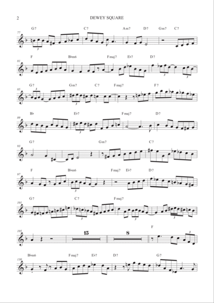 Dewey Square B-Flat Trumpet scores gallery preview page 2
