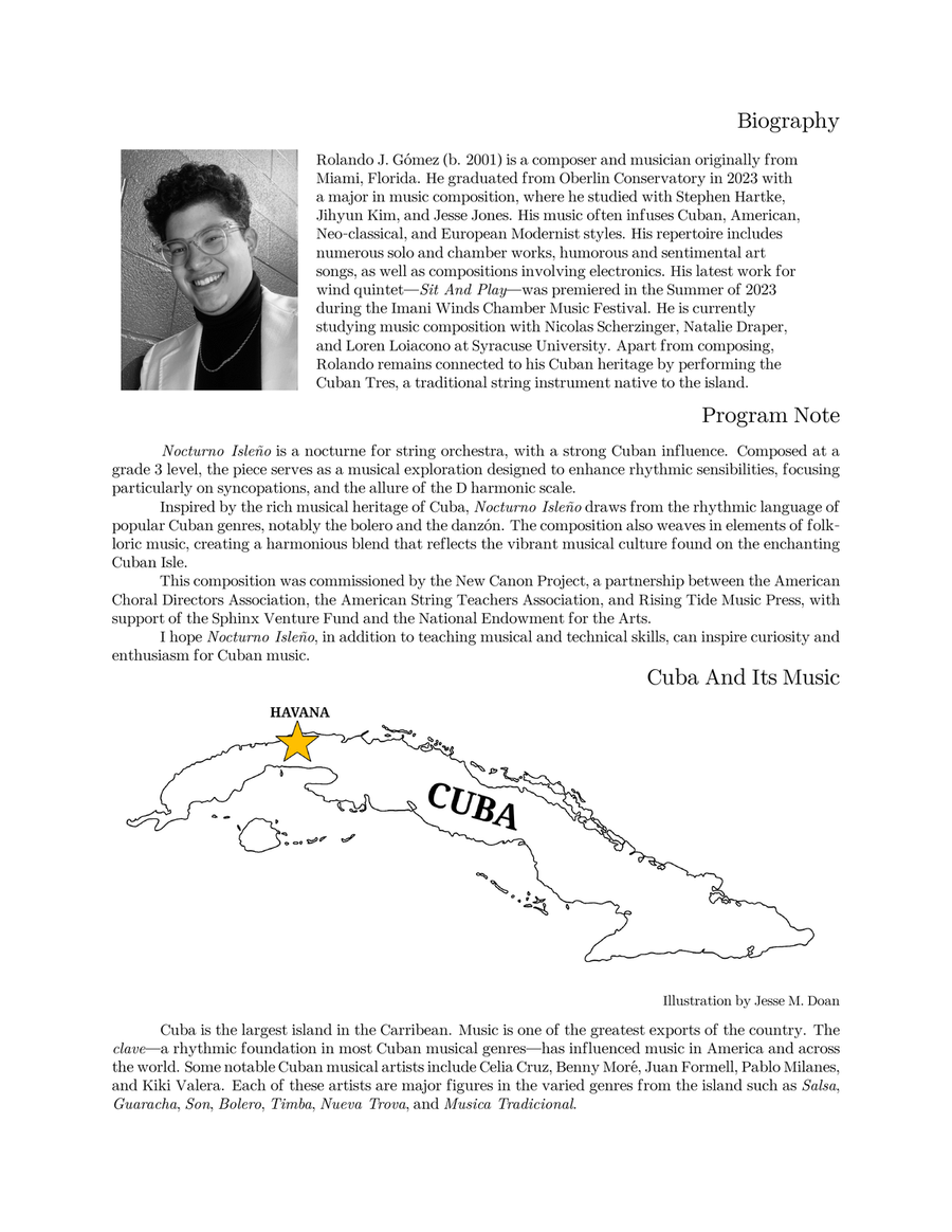 Nocturno Isleño (Island Nocturne) String Orchestra scores gallery preview page 3