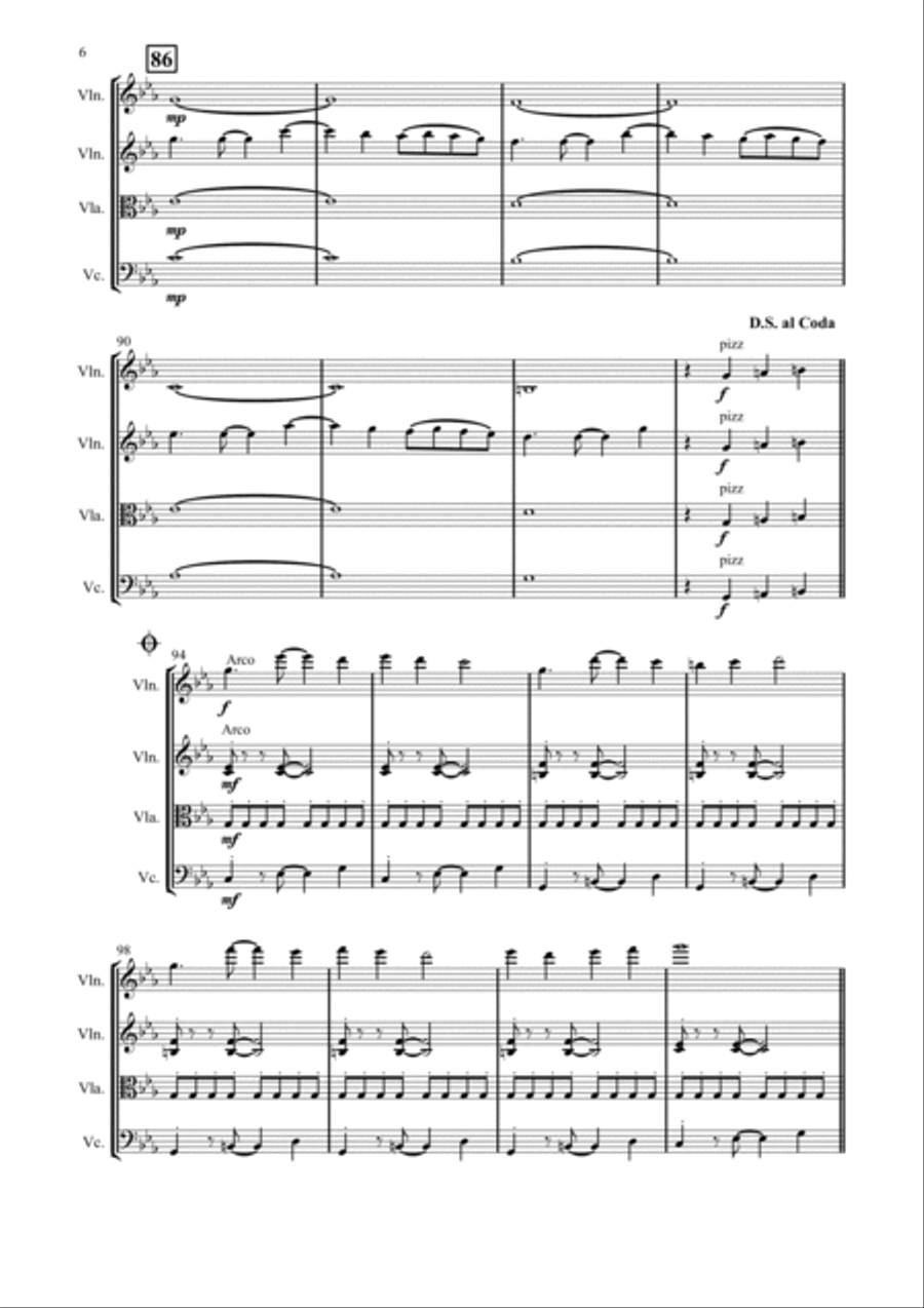 ITULAH SAYANG ITULAH SAYANG String Quartet scores gallery preview page 6
