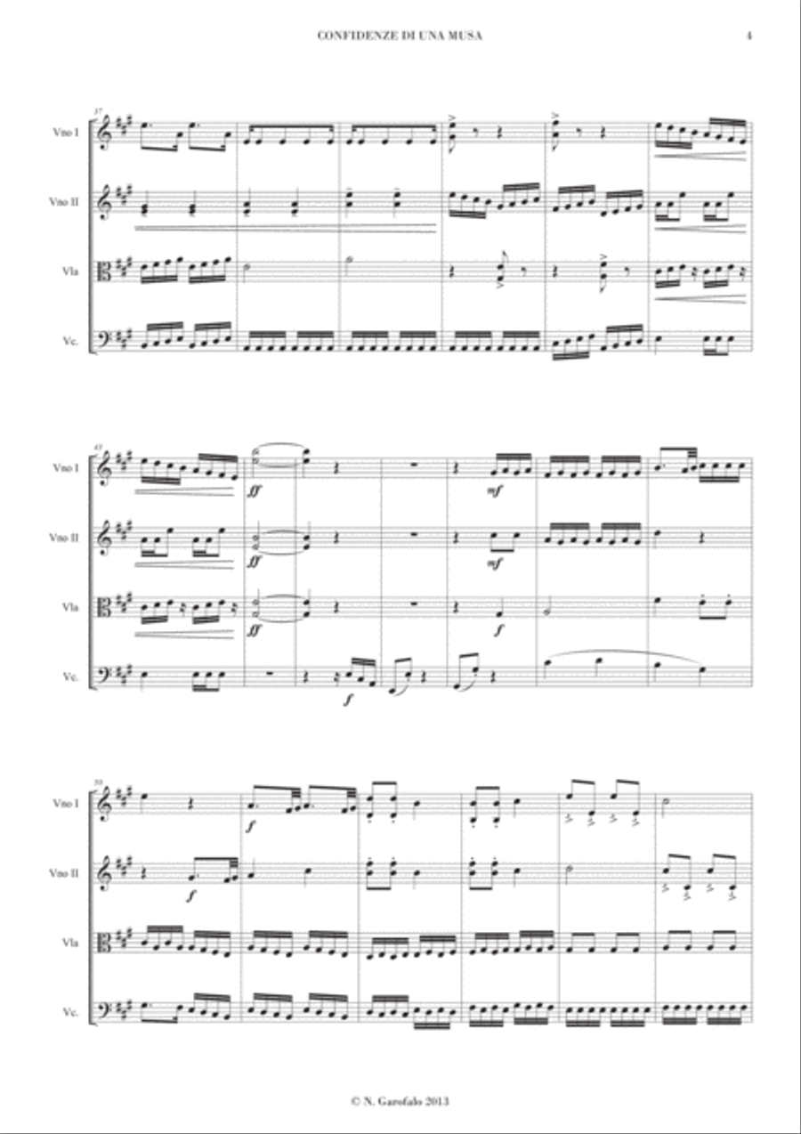 String Quartet no. 1 - Confidences of a Muse String Quartet scores gallery preview page 4