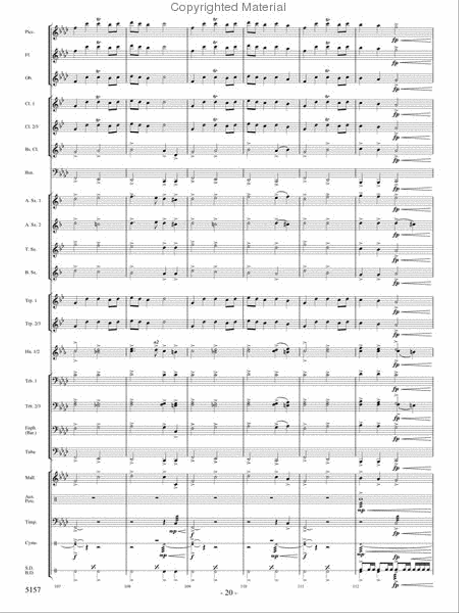 Fate of the Gods Concert Band scores gallery preview page 19