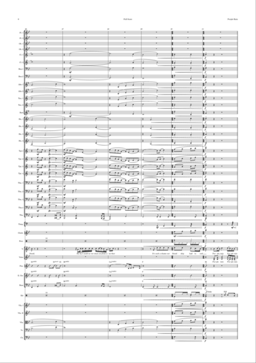 Purple Rain Purple Rain Full Orchestra scores gallery preview page 6
