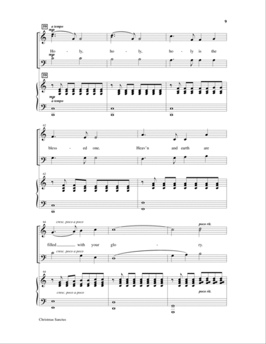 Christmas Sanctus Choir scores gallery preview page 9