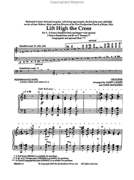 Lift High the Cross (handbell part) image number null