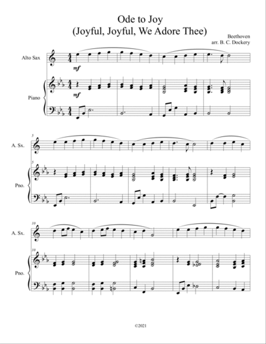 10 Easter Solos for Alto Sax and Piano - Volume 1 Alto Saxophone scores gallery preview page 3