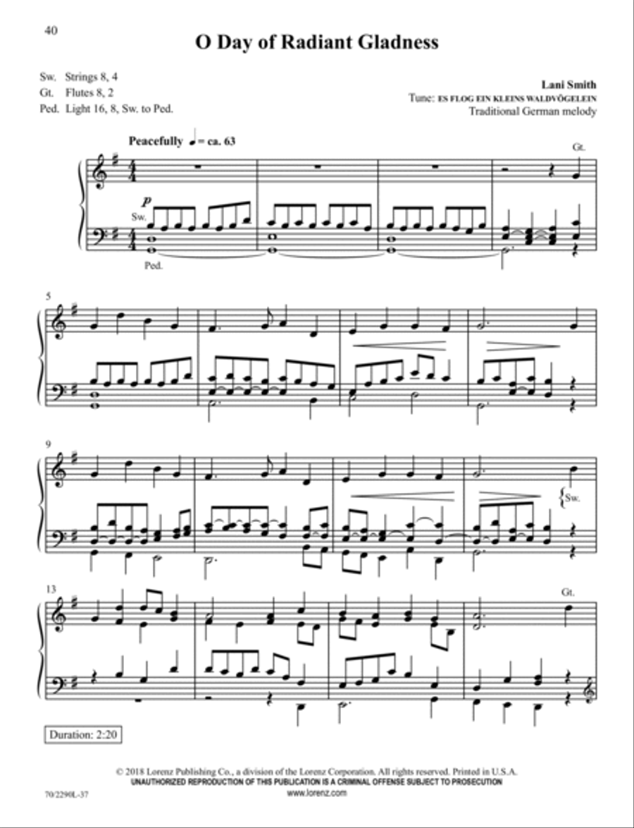 Easy Hymns for Organ Organ Solo scores gallery preview page 15