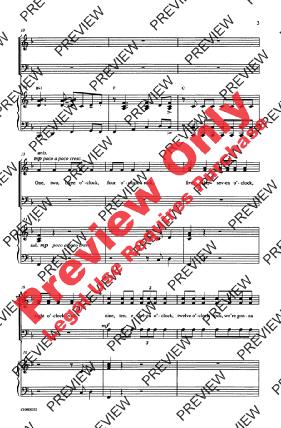 Rock Around the Clock SAB scores gallery preview page 3