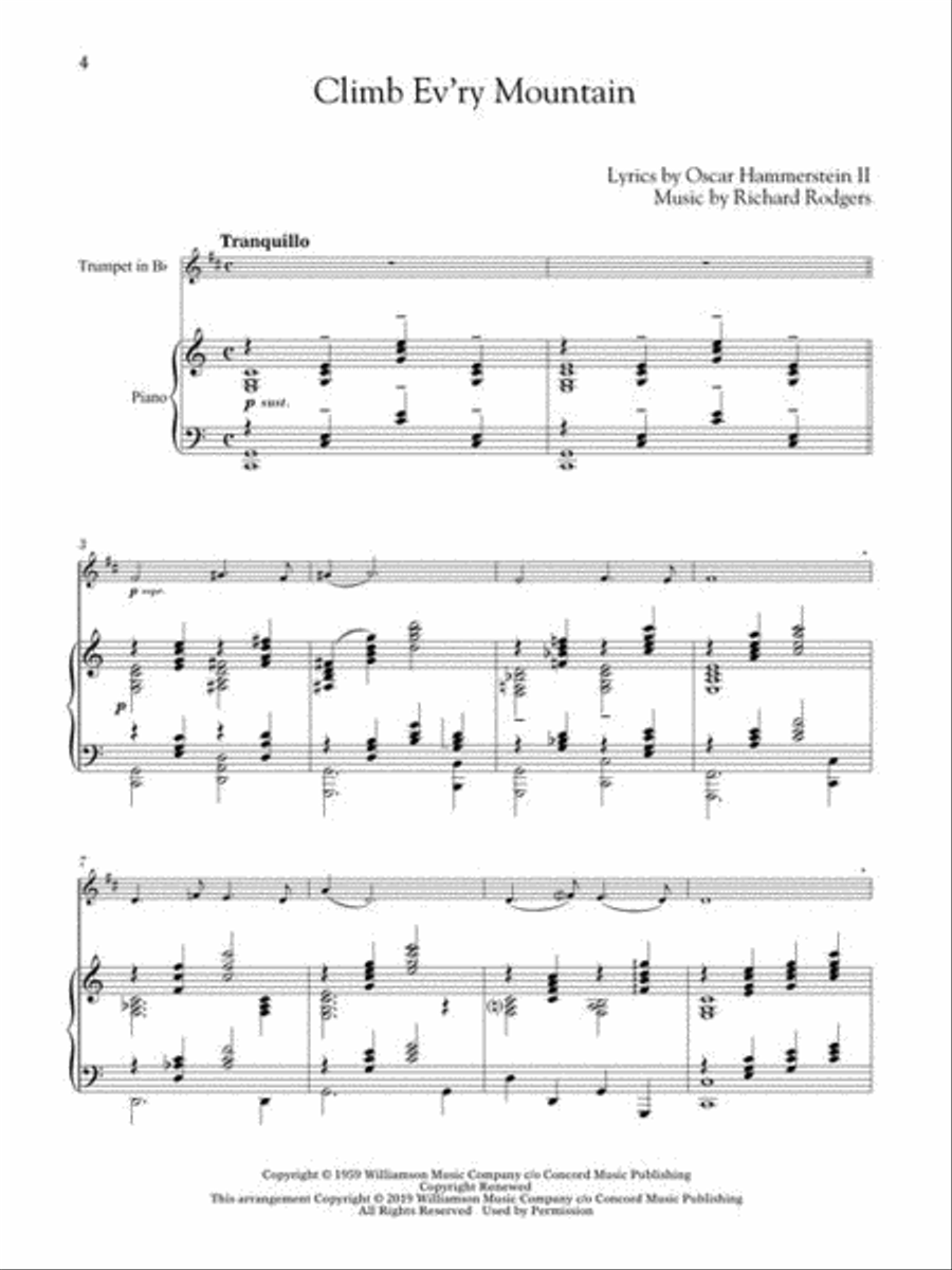 The Sound of Music for Classical Players - Trumpet and Piano Trumpet Solo scores gallery preview page 4