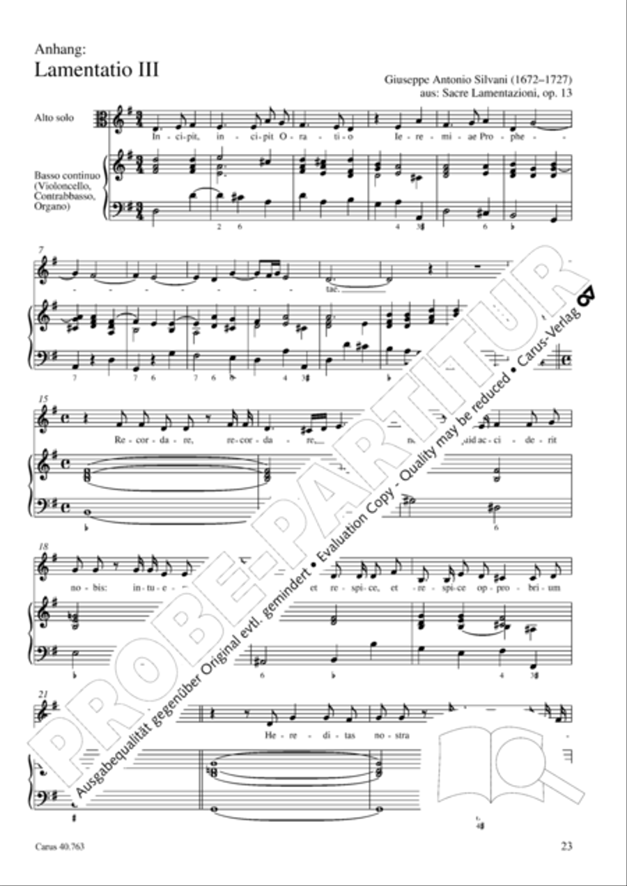 Drei Lamentationen zum Karsamstag Score scores gallery preview page 24
