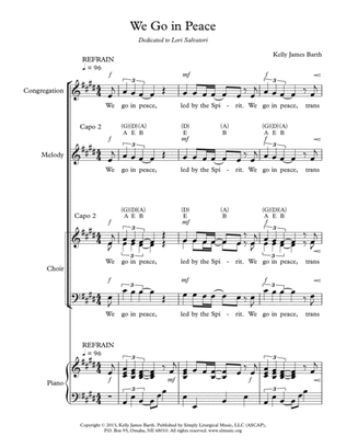 We Go in Peace (Barth) [Piano, SATB, Chords]