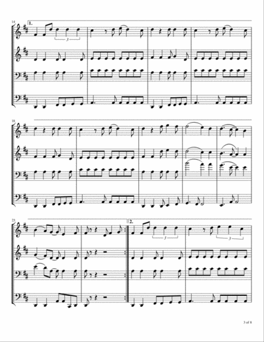 Turn! Turn! Turn! (to Everything There Is A Season) Brass Ensemble scores gallery preview page 4