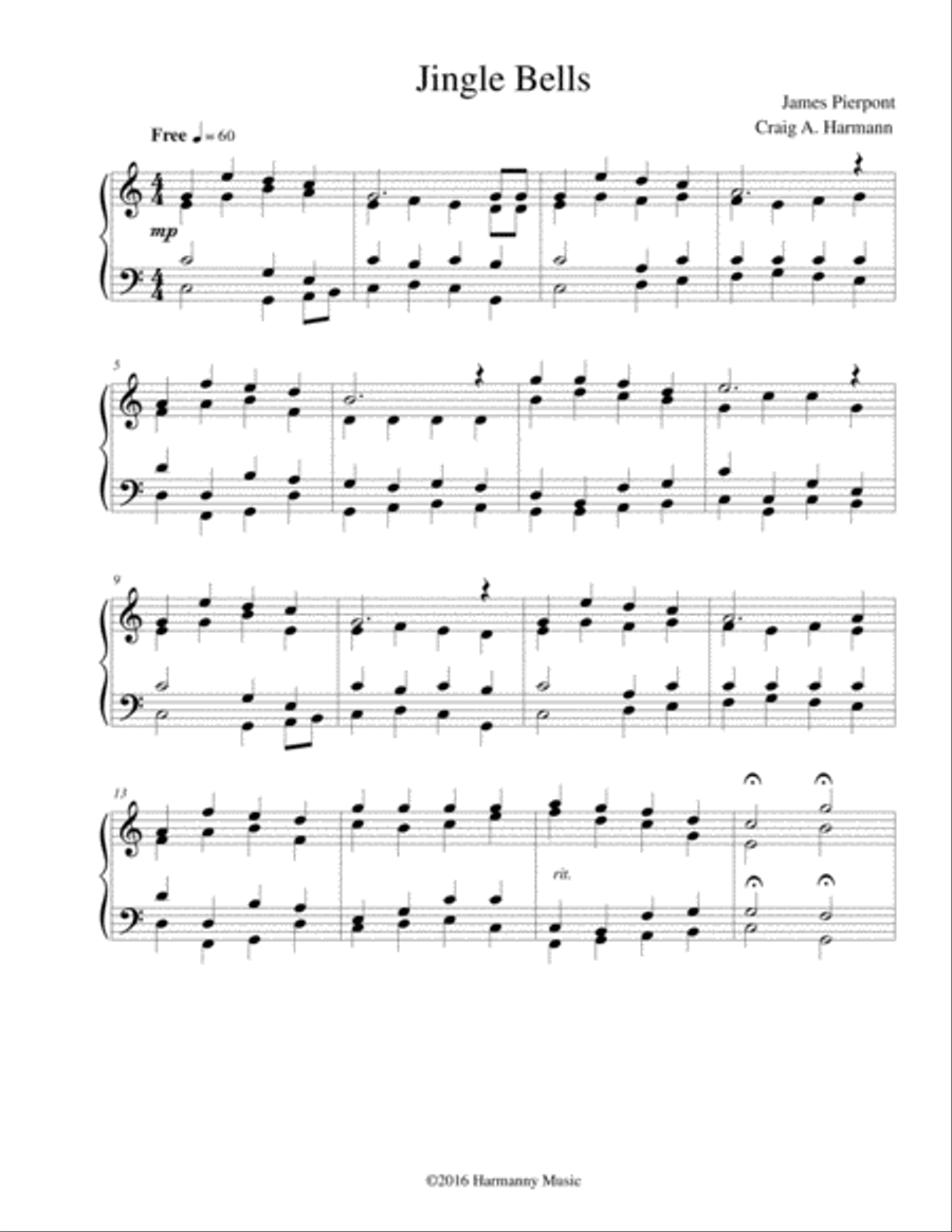 Jingle Bells Piano Solo scores gallery preview page 2