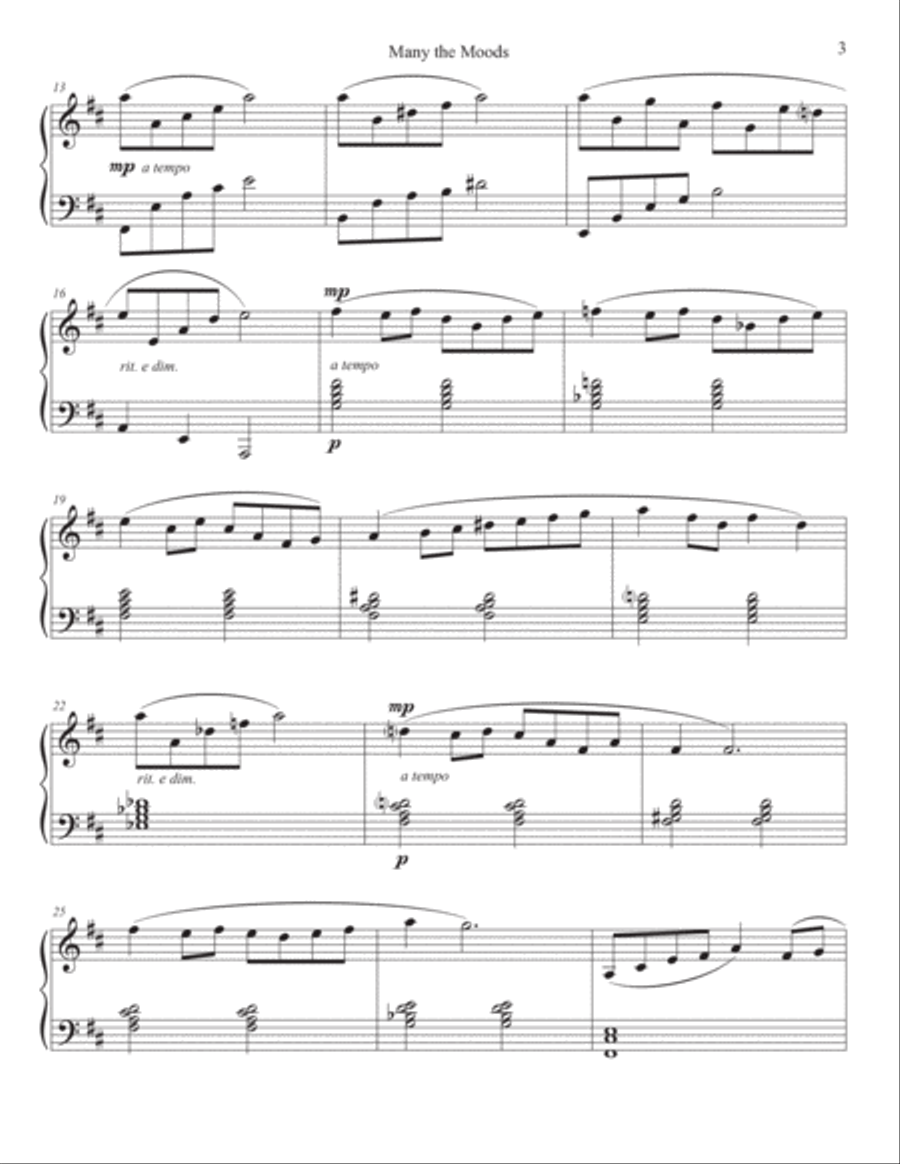 Many the Moods Piano Book Piano Solo scores gallery preview page 3