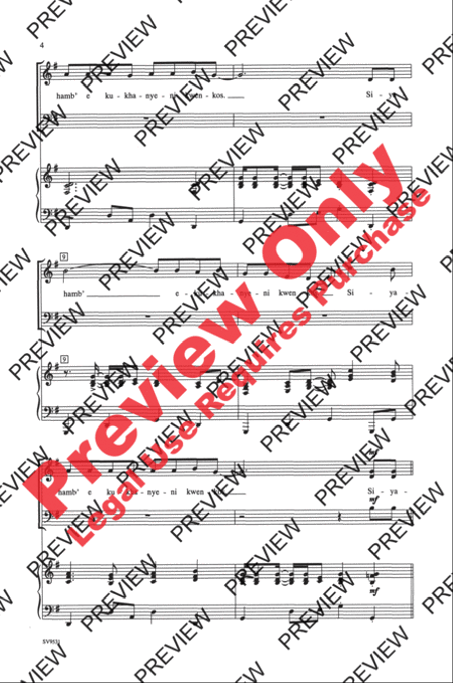 Siyahamba 3-Part scores gallery preview page 3