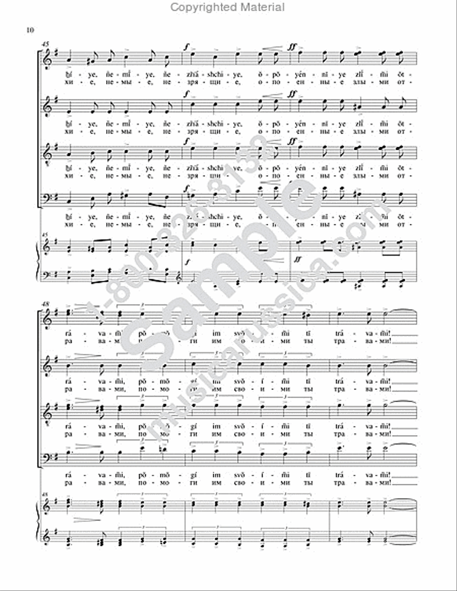 Panteley, the Healer 4-Part scores gallery preview page 9