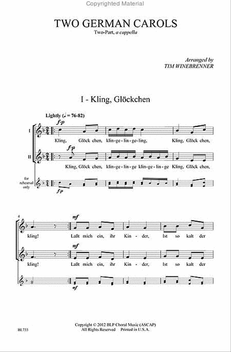 Two German Carols Choir scores gallery preview page 2
