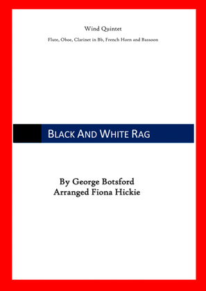 Book cover for Black and White Rag: Wind Quintet