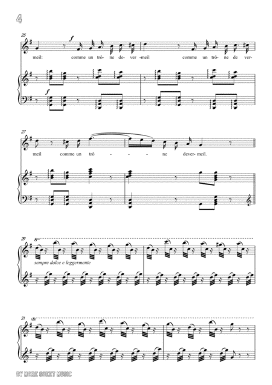 Meyerbeer-La fille de l'air in G Major,for Voice and Piano Voice Solo scores gallery preview page 6