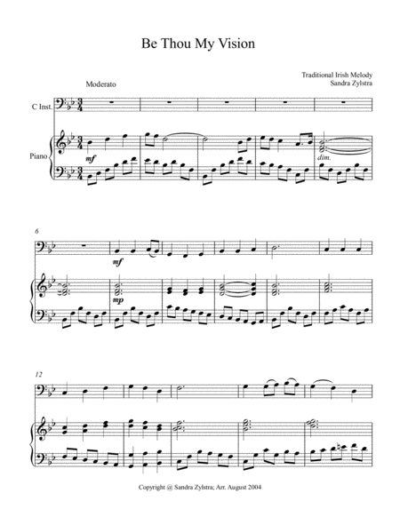 Be Thou My Vision (bass C instrument solo) image number null