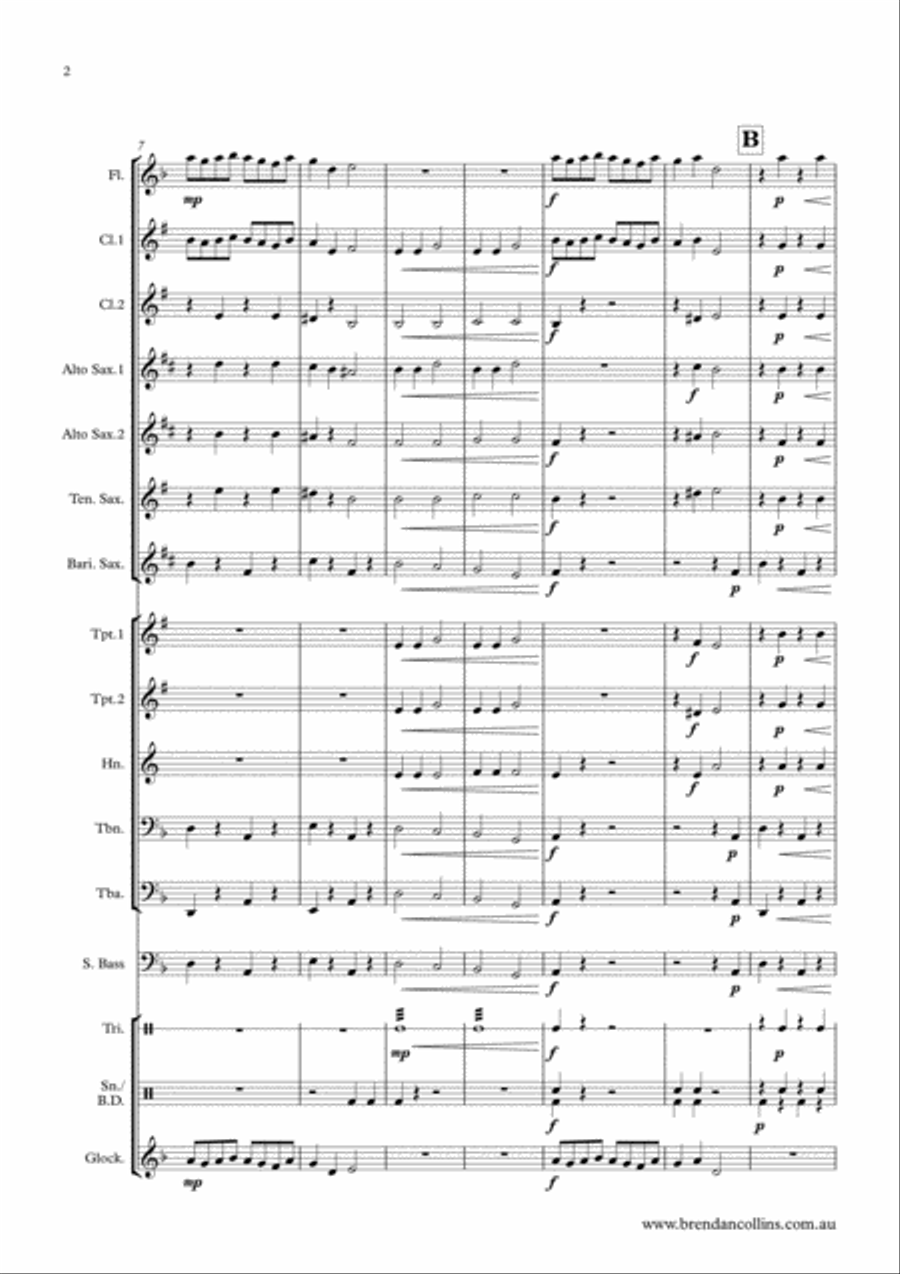 Cold Night Air Concert Band scores gallery preview page 2
