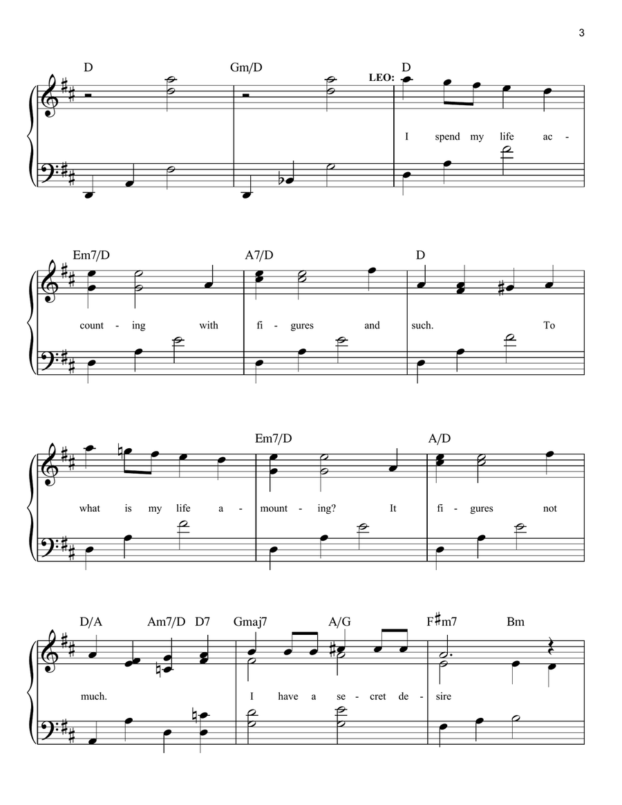I Wanna Be A Producer Easy Piano scores gallery preview page 3