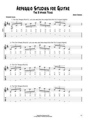 Arpeggio Studies for Guitar - The B Minor Triad