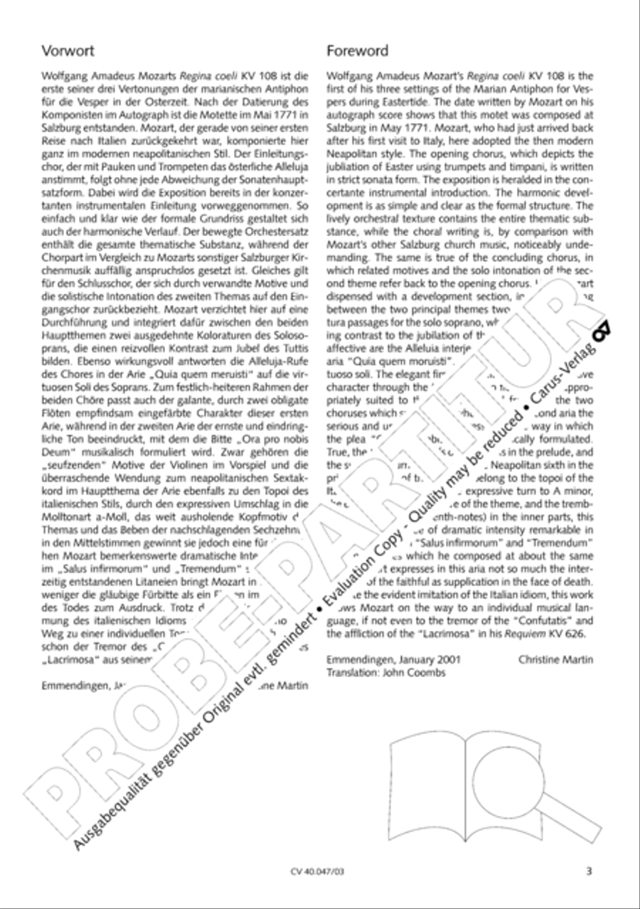 Regina coeli in C major 4-Part scores gallery preview page 4