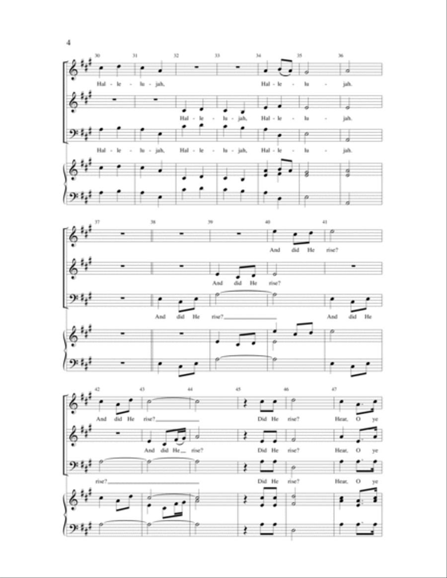 Easter Anthem (arr. Hugh Chandler) 3-Part scores gallery preview page 3