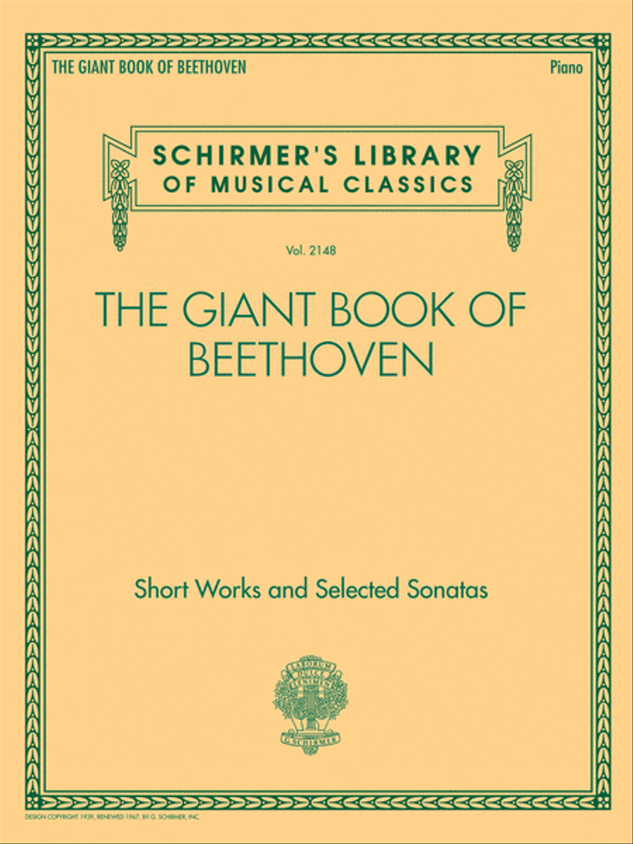 The Giant Book of Beethoven: Short Works and Selected Sonatas Piano Solo scores gallery preview page 1