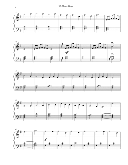 We Three Kings (Piano Solo, Level 2)
