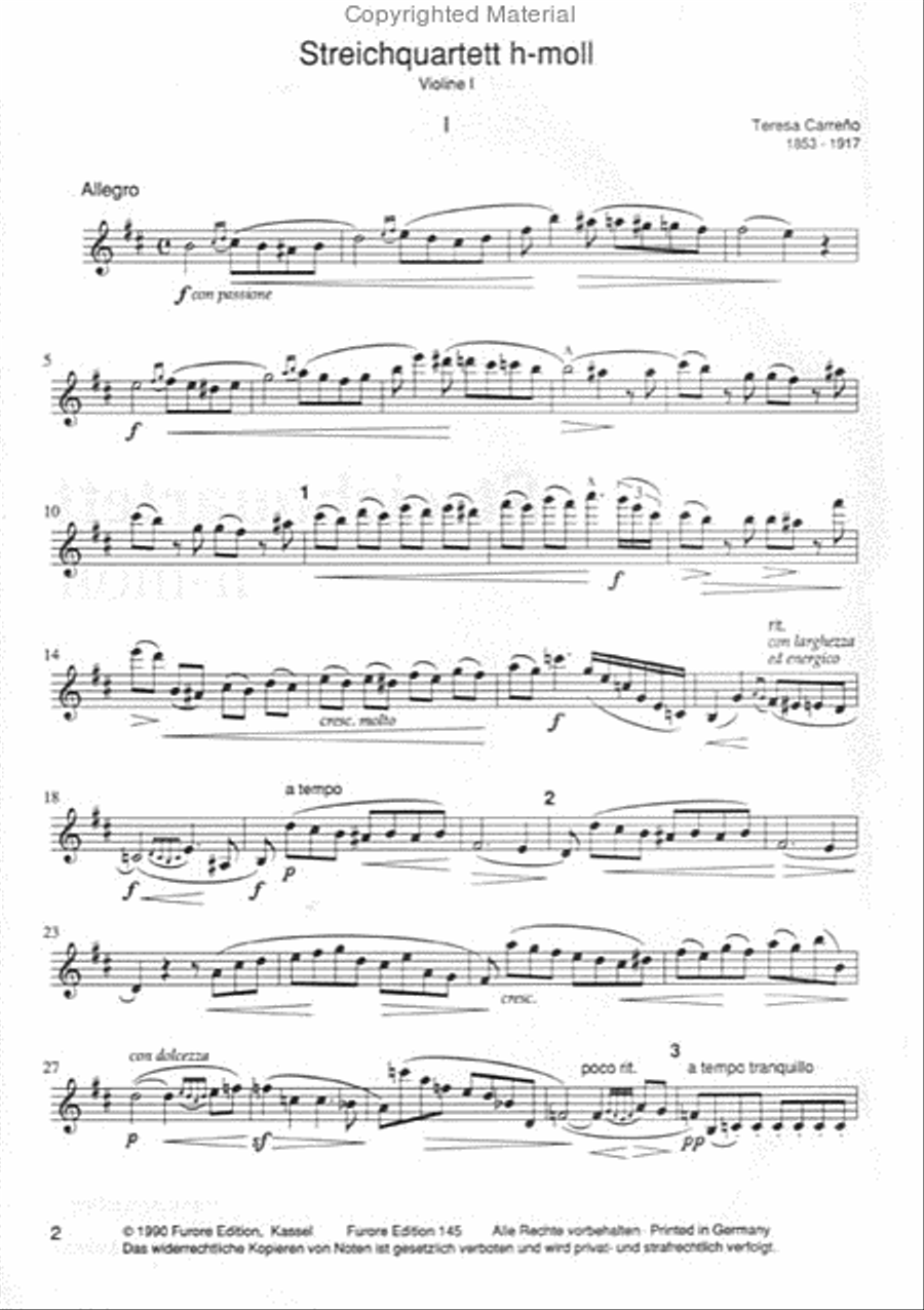 Streichquartett h-Moll Streichquartett h-Moll Chamber Music scores gallery preview page 2