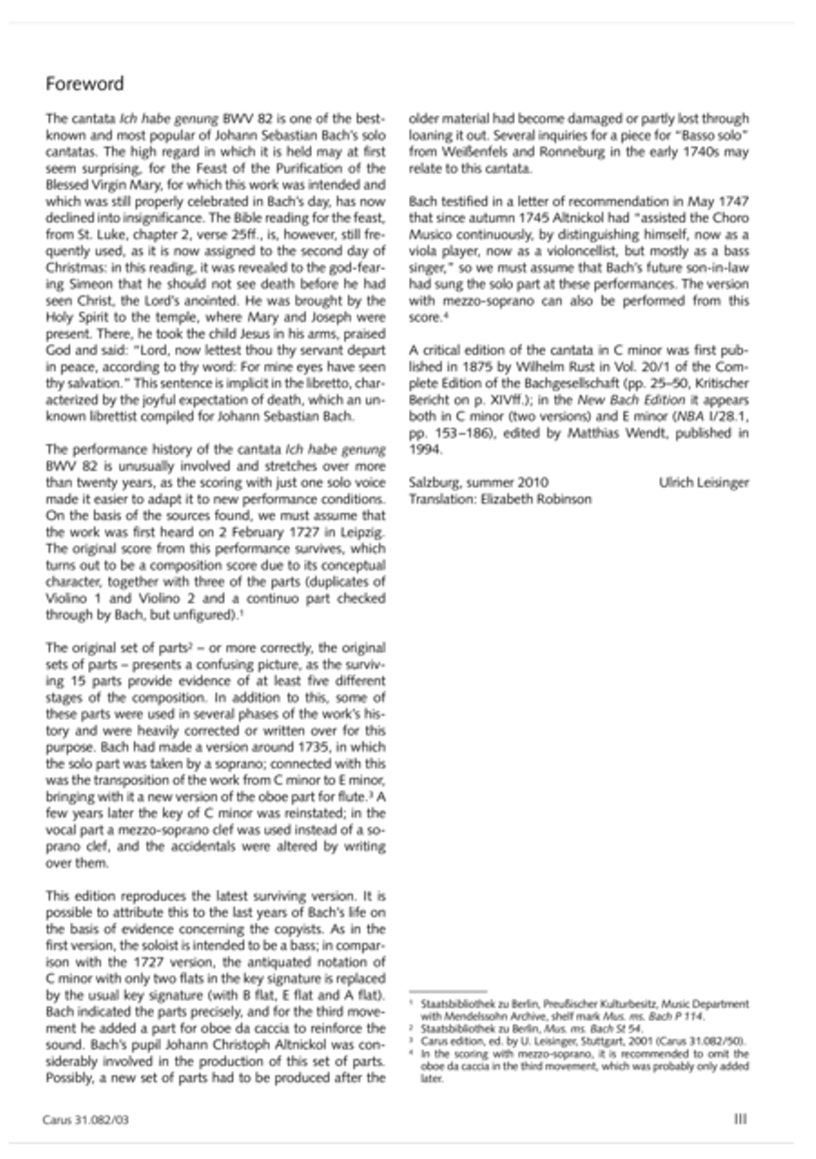 I have enough (Ich habe genung) Mezzo-Soprano Voice scores gallery preview page 4