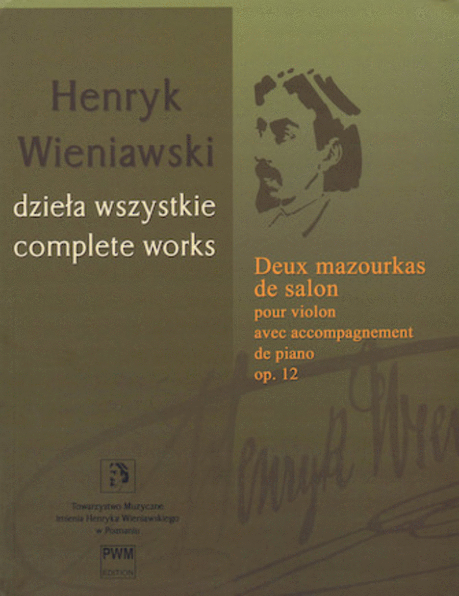 Deux Mazourkas de salon, Op. 12 Violin Solo scores gallery preview page 1