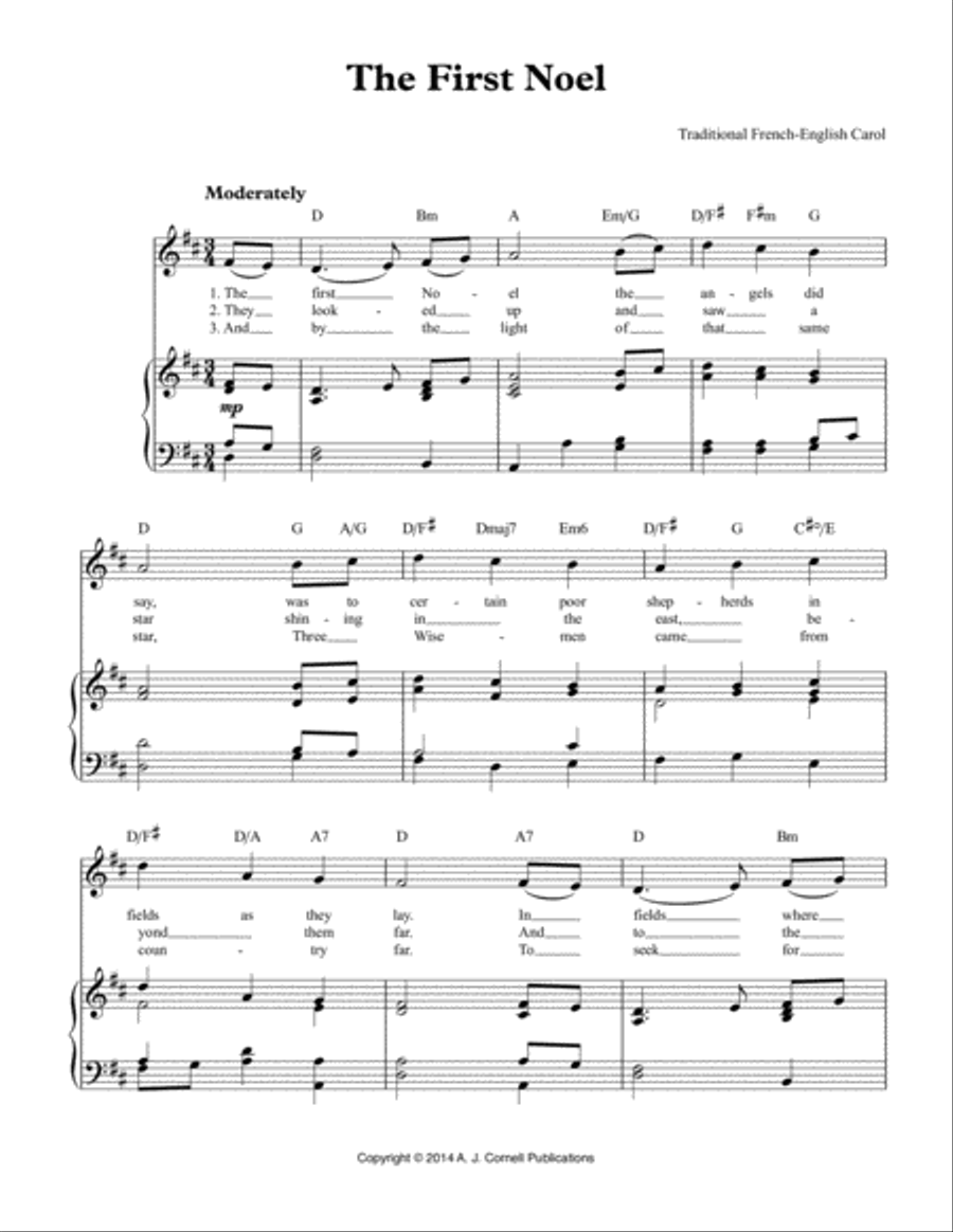 The First Noel Voice scores gallery preview page 1