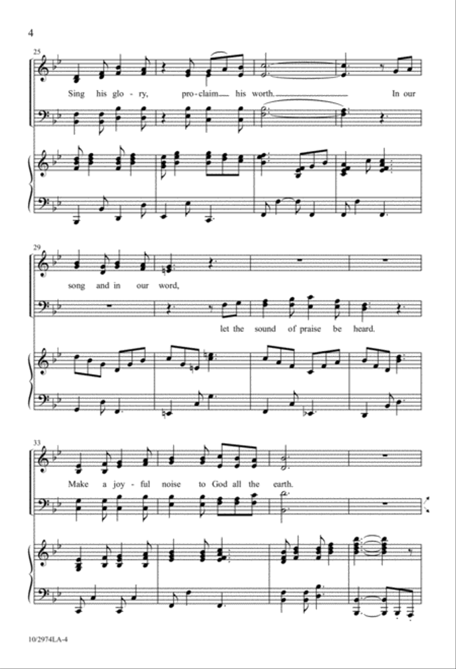 Make a Joyful Noise 4-Part scores gallery preview page 4