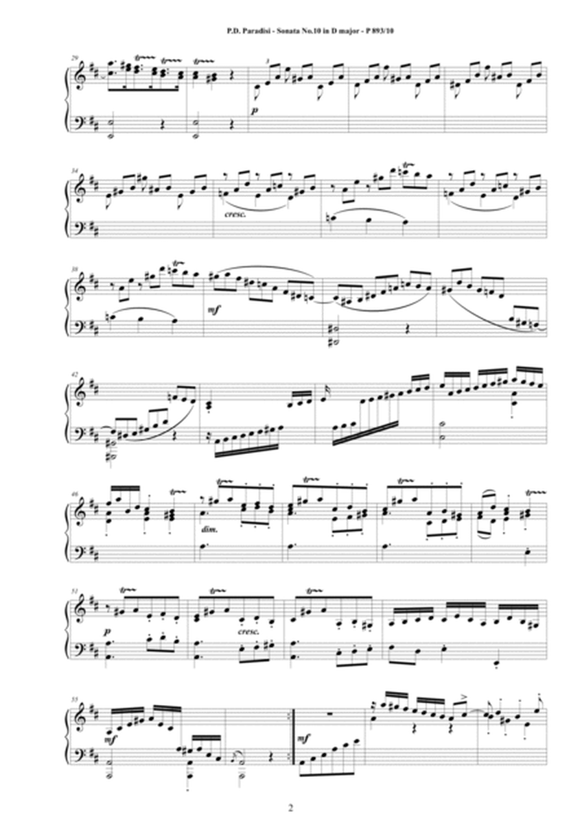 Paradisi - Piano Sonata No.10 in D major, P893-10 image number null