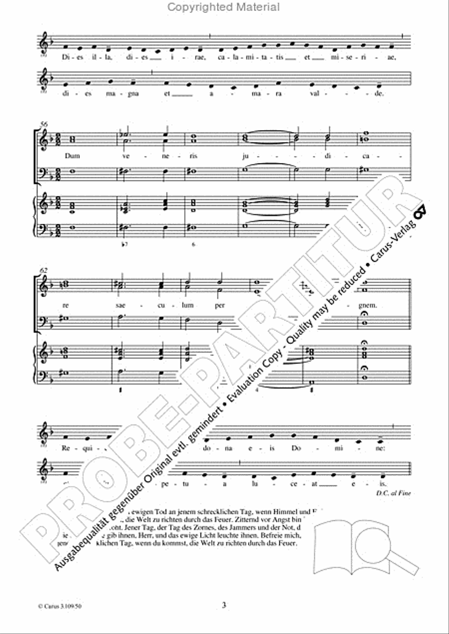 Save me, O thou gracious Lord (Libera me, Domine) 3-Part scores gallery preview page 4