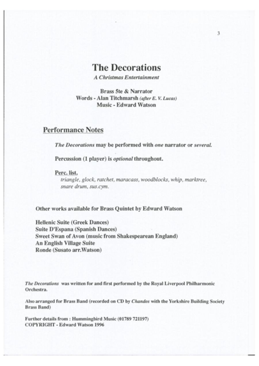 The Decorations Brass Quintet scores gallery preview page 3
