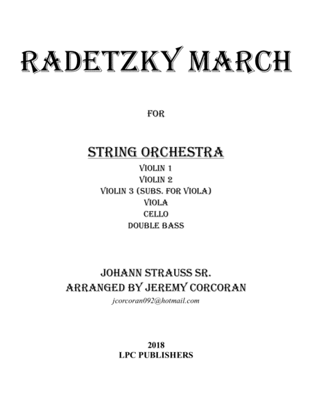Radetzky March for String Orchestra image number null