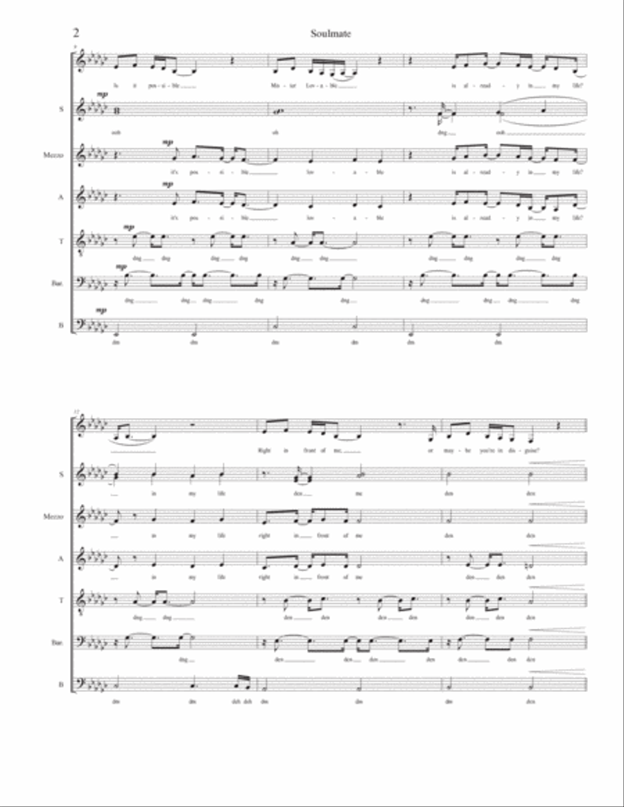 Soulmate 4-Part scores gallery preview page 2