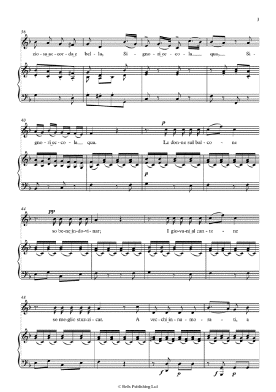 Chi vuol la zingarella (F Major) Voice Solo scores gallery preview page 3