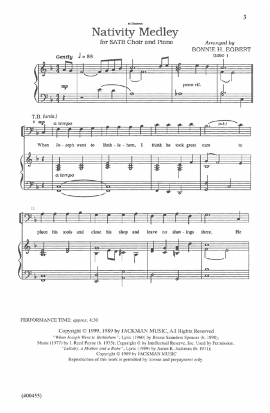 Nativity Medley - SATB Nativity Medley - SATB 4-Part scores gallery preview page 2