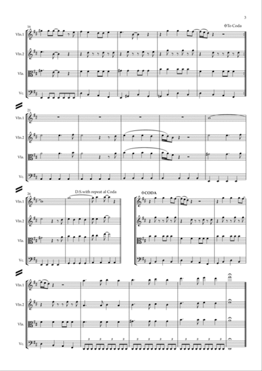 Eight Days A Week String Quartet scores gallery preview page 3