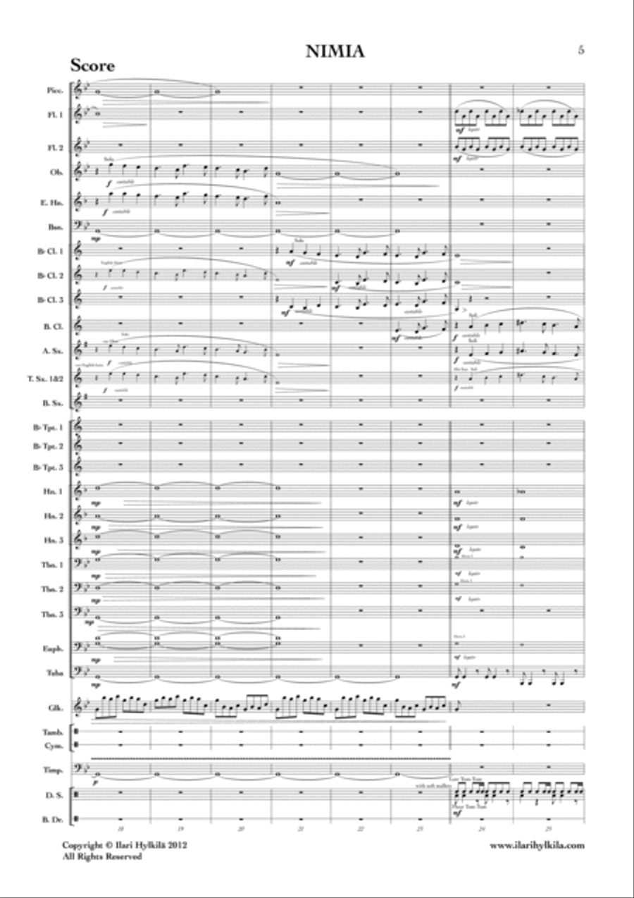 Nimia (for Concert Band) Nimia (for Concert Band) Concert Band scores gallery preview page 5
