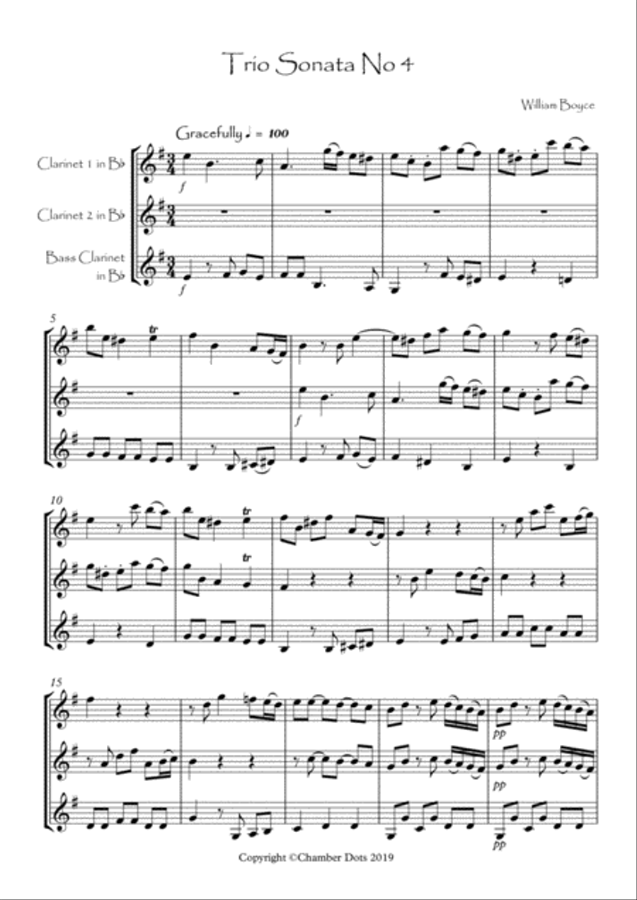 Three Sonatas No.4,5 & 6 Woodwind Trio scores gallery preview page 2