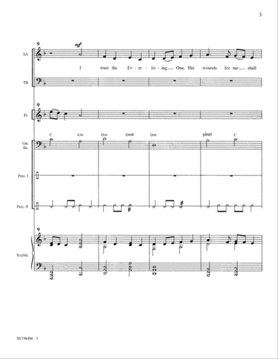 My Faith Has Found a Resting Place - Flute and Rhythm Score and Parts - Digital Flute scores gallery preview page 5