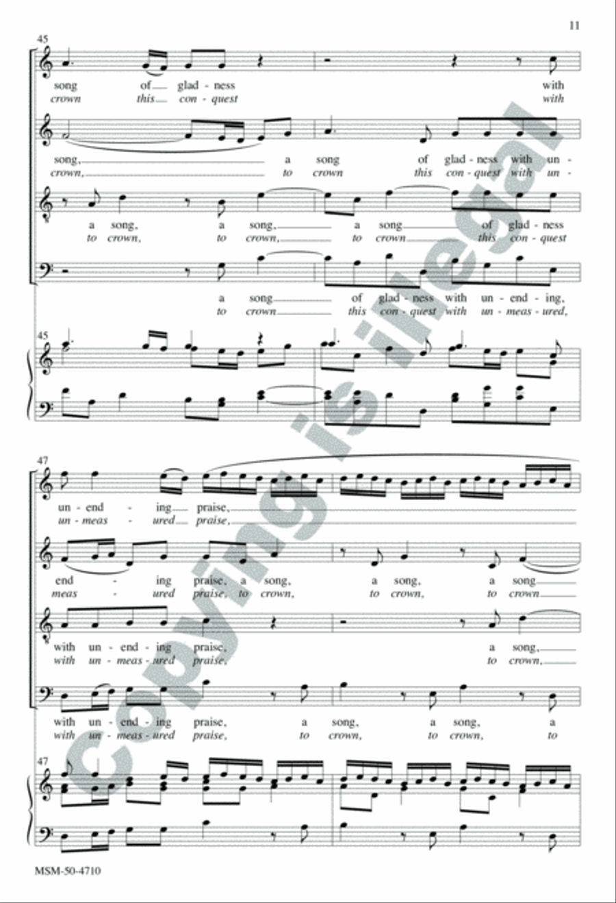 Sing unto God from Judas Maccabaeus 4-Part scores gallery preview page 11