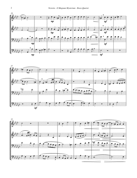 O Magnum Mysterium, Renaissance Christmas Motet for Brass Quartet