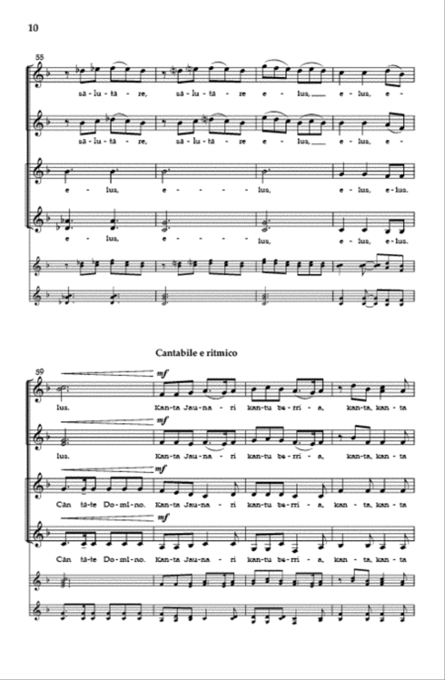 Cantate Domino (SSAA) SSAA scores gallery preview page 9