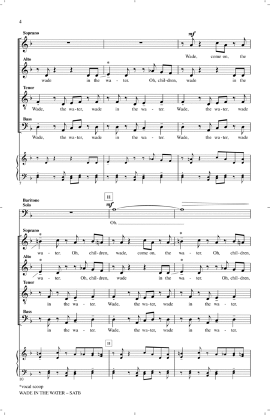 Wade In The Water 4-Part scores gallery preview page 2